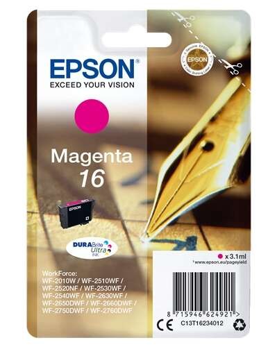 TINTA EPSON C13T16234012 T1623 MAGENTA 16