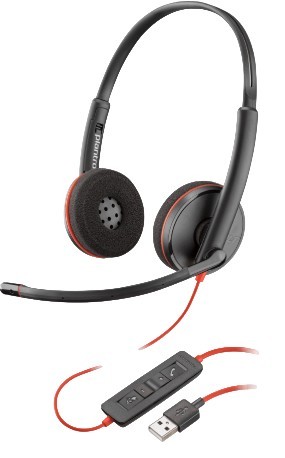AURICULAR + MICROFONO POLY BLACKWIRE 3220 BIAURAL USB-A