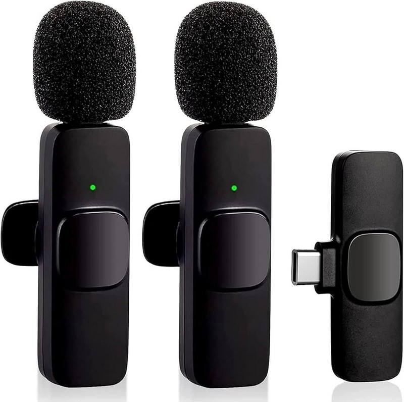 MICROFONO RECEPTOR ONEWAY USB C LAVALIER 2 MICROFONOS PINZA WIRELESS