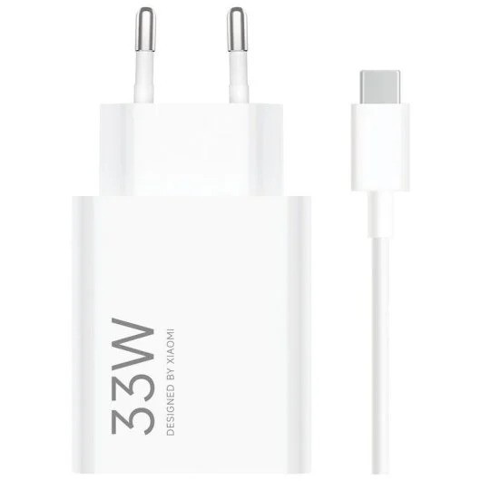 CARGADOR DE PARED XIAOMI COMBO 33W USB-A + CABLE WHITE