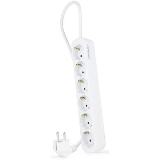 REGLETA NANOCABLE 6 SCHUKOS 1.4M WHITE
