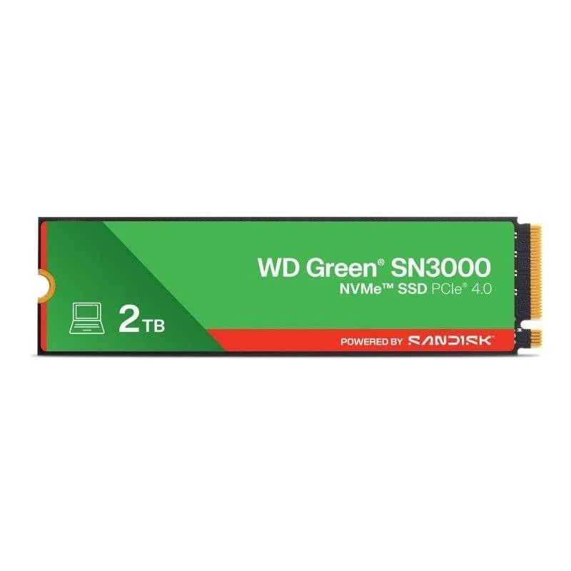 DISCO DURO SSD WESTERN DIGITAL GREEN SN3000 2TB M2 2280 PCIE GEN4