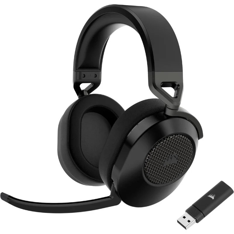 AURICULARES + MICROFONO CORSAIR HS65 WIRELESS GAMING HEADSET RGB 7.1 BLACK