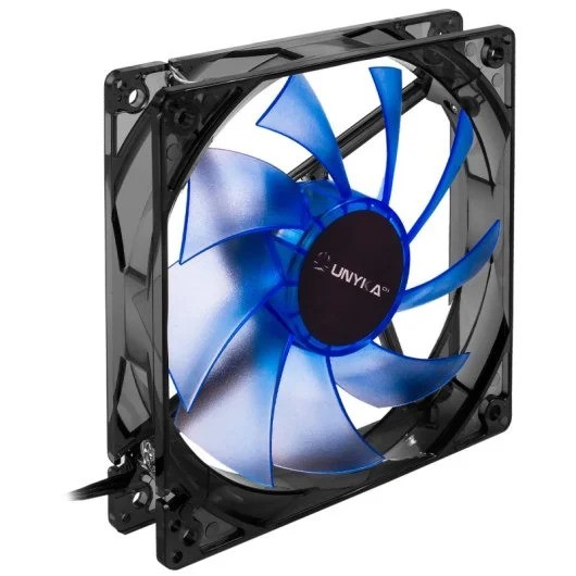 VENTILADOR 12CM UNYKACH ADICIONAL CHASIS BLUE