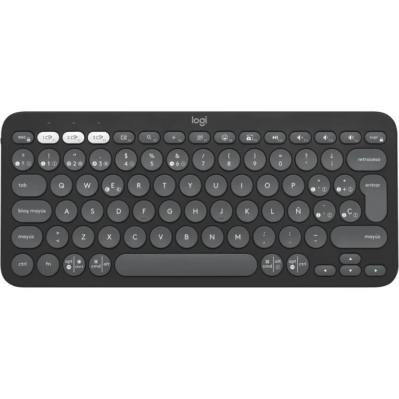 TECLADO LOGITECH PEBBLE KEYS 2 K380S TKL WIRELESS BLACK
