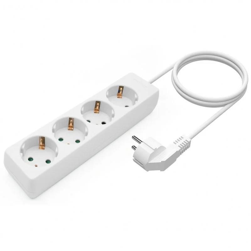 REGLETA AISENS 4 SCHUKOS PROTECCION 1,4M WHITE